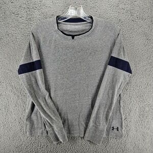 Under Armour Long Sleeve T-Shirt Men's S Small‎ Loose Gray